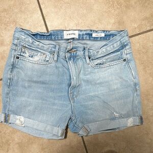 Frame Denim Women's Light Blue Denim Shorts